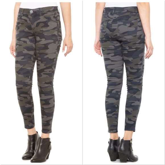 Democracy Ab Technology Olive Camo Pants Zipper Size 8 - Picture 1 of 14